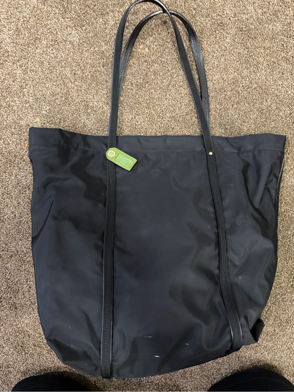 kate spade Black Tote with Lime Green Accent